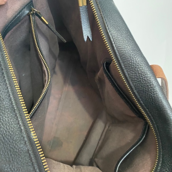 Madewell Zip Top Transport Carry all black brown - Picture 4 of 7